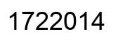 Number 1722014 black image