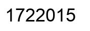 Number 1722015 black image