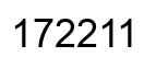Number 172211 black image