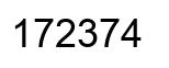 Number 172374 black image
