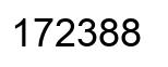Number 172388 black image