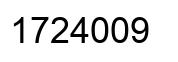Number 1724009 black image