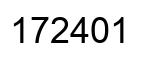 Number 172401 black image