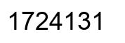 Number 1724131 black image