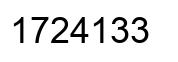 Number 1724133 black image