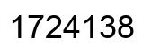 Number 1724138 black image
