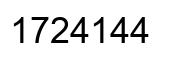 Number 1724144 black image