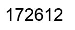 Number 172612 black image