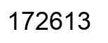 Number 172613 black image