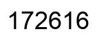Number 172616 black image