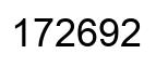 Número 172692 imagen negro