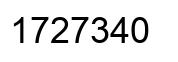 Number 1727340 black image