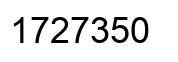 Number 1727350 black image