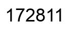 Number 172811 black image