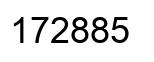 Number 172885 black image