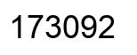 Number 173092 black image