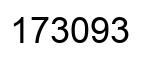 Number 173093 black image