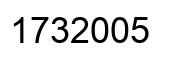 Number 1732005 black image