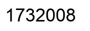 Number 1732008 black image