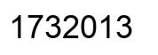 Number 1732013 black image