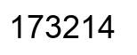Number 173214 black image