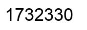 Number 1732330 black image