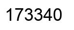 Number 173340 black image