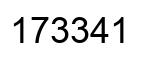 Number 173341 black image