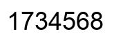 Number 1734568 black image
