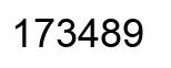Number 173489 black image