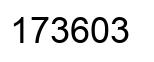 Number 173603 black image