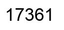 Number 17361 black image