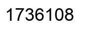 Number 1736108 black image