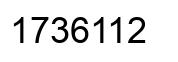 Number 1736112 black image