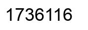 Number 1736116 black image