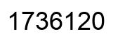 Number 1736120 black image