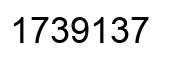 Number 1739137 black image