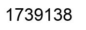 Number 1739138 black image