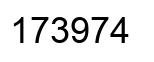 Number 173974 black image