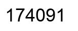 Number 174091 black image