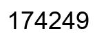 Number 174249 black image