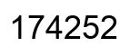 Number 174252 black image