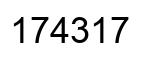 Number 174317 black image