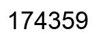 Number 174359 black image