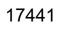 Number 17441 black image