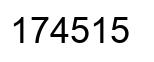 Número 174515 imagen negro