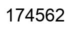 Número 174562 imagen negro