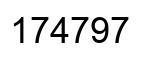 Número 174797 imagen negro