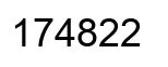Number 174822 black image