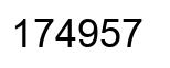 Number 174957 black image
